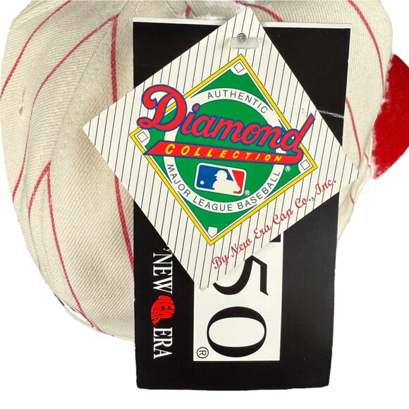 New Era 5950 Pro Model Wool MLB Cincinnati Reds Pinstripe Cap Size 6-7/8" NWT - Picture 11 of 11